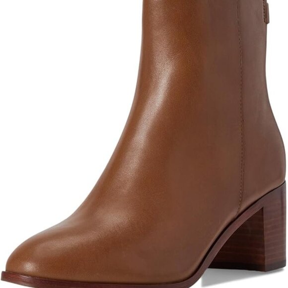 ralph lauren Cassie Burnished Brown Leather Bootie - Picture 10 of 12